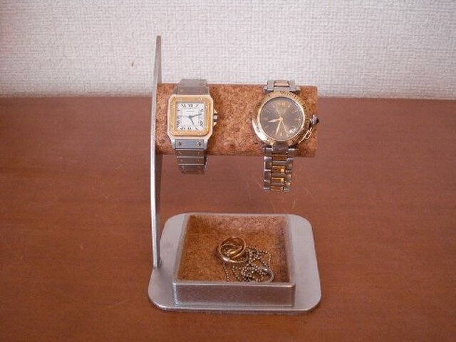 腕時計スタンド ウオッチスタンド 時計スタンド 腕時計スタンド 高級 腕時計スタンド おしゃれだ円パイプ2本掛け腕時計スタンド Iichi ハンドメイド クラフト作品 手仕事品の通販