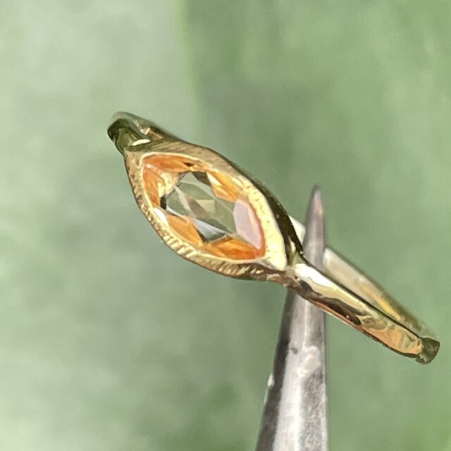 インペリアルトパーズ 　マーキスカット シルバーSV925リング