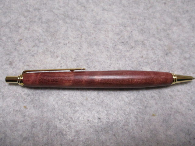 パープルハート 縮み杢 キヌカオイル仕上げ シャープペンシル(0.5ミリ