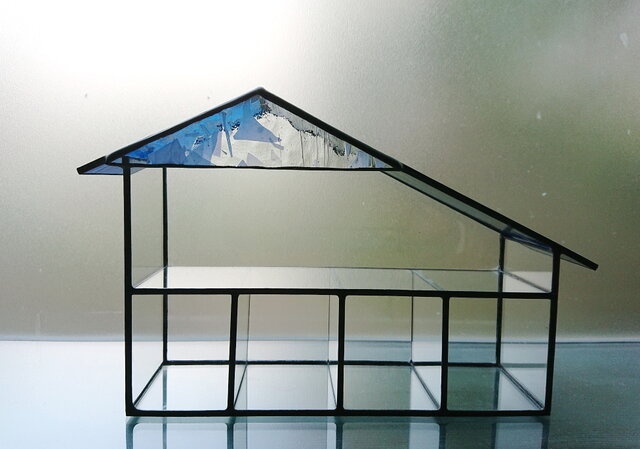 ステンドグラス◆カラフル屋根の小さな街並み◆ハンドメイト品 ステンドグラス◇カラフル屋根の小さな街並み◇ハンドメイト品