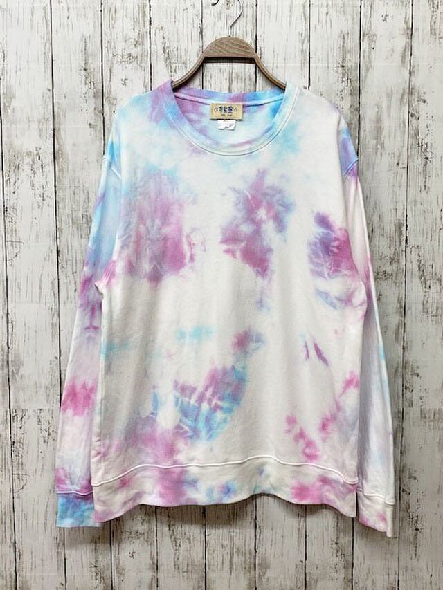 タイダイ染めスウェット　トレーナー　曼荼羅染め　XLサイズ  HIPPIES DYE新作 HD15-54