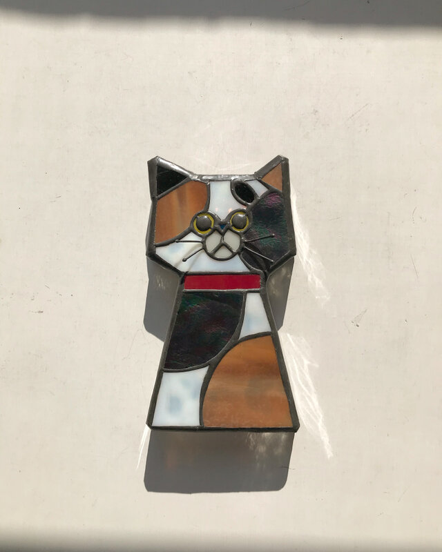 三毛猫の壁掛けオブジェの画像1枚目
