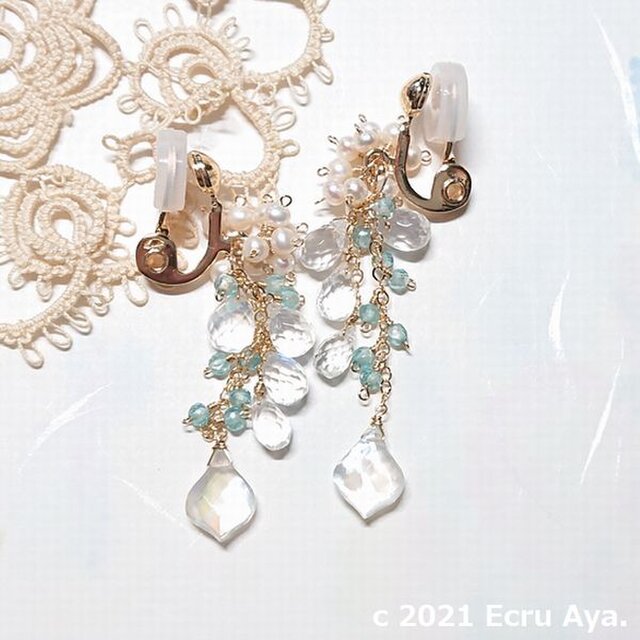 K様追加分*NewYearHappyBag*朧三日月*イヤリング