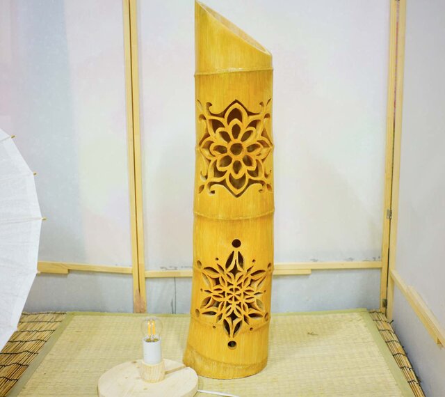 竹灯り・竹あかり・竹灯籠・竹灯篭・竹ランプ ～～ 癒しの灯り☆美模様