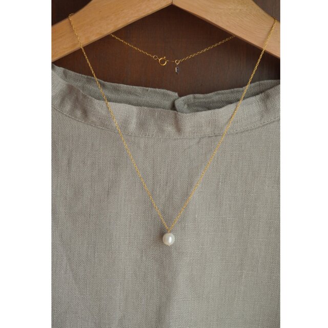 K14gf 大粒淡水パールのネックレス