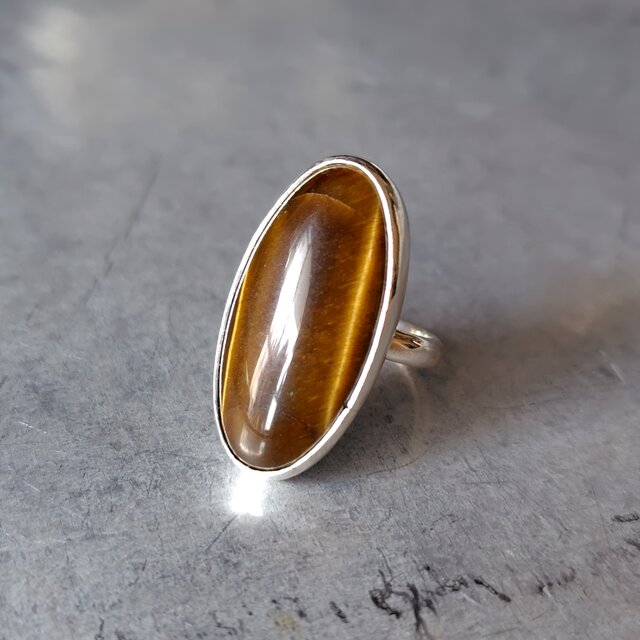 タイガーアイシルバーリング#13