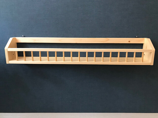 送料無料】 ウォールシェルフ マガジンラック 縦格子 90cm