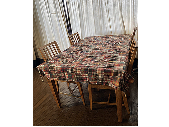 パッチワークテーブルクロスGrayチェック＋テーブルウェイト | iichi