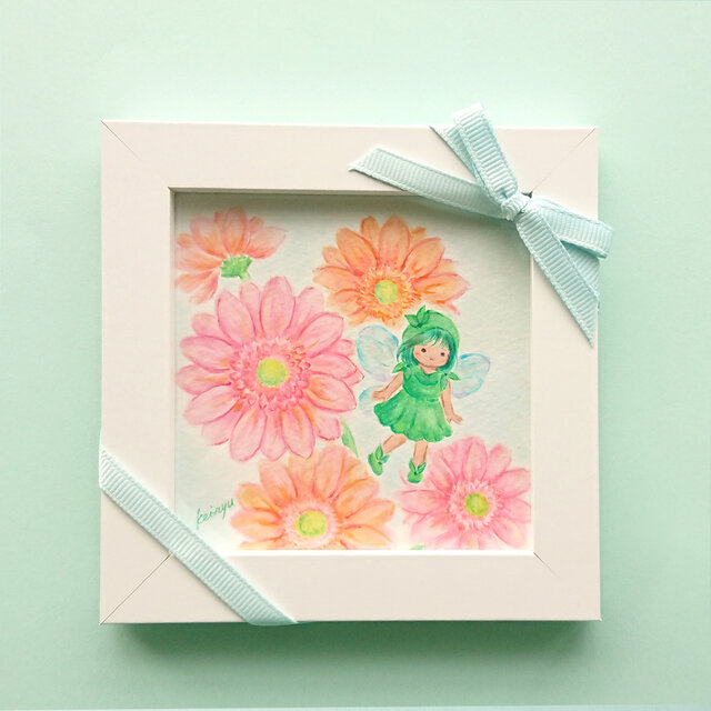 原画 小さな出逢い「ガーベラの妖精」