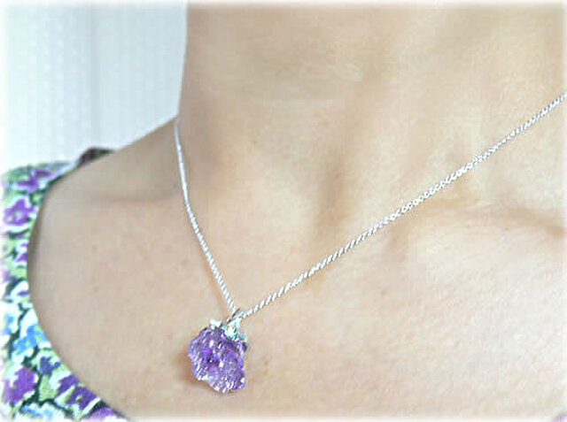 SV アメジスト クラスター ペンダント トップ | iichi 日々の暮らしを