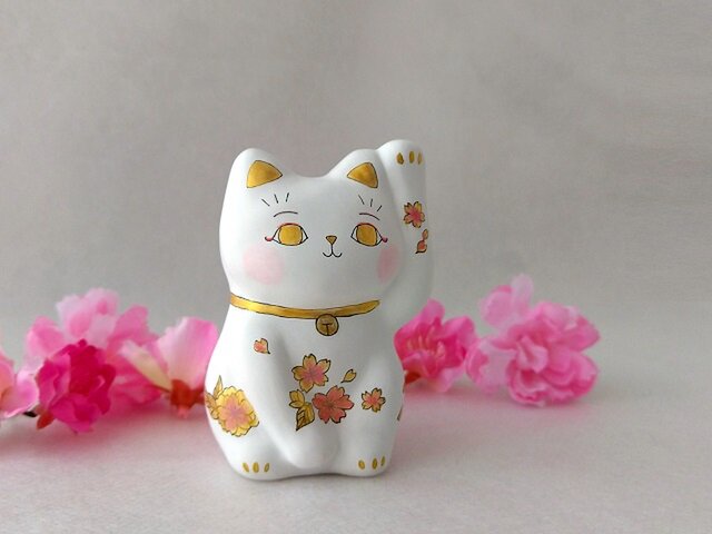 花詰タッチ招き猫　作家作品 花詰タッチ招き猫 作家作品 花詰タッチ招き猫 作家作品