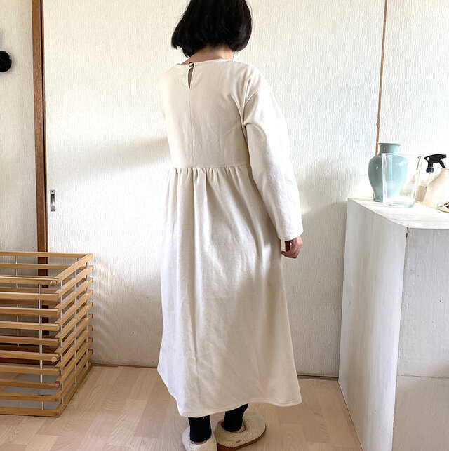 SALE ネル生地 生成色ワンピースLLサイズ | iichi 日々の暮らし