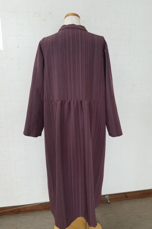 着物リメイク フロントヨーク切り替えピンタックいっぱいワンピース