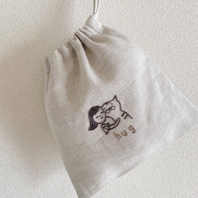 おさんぽ巾着　hug
