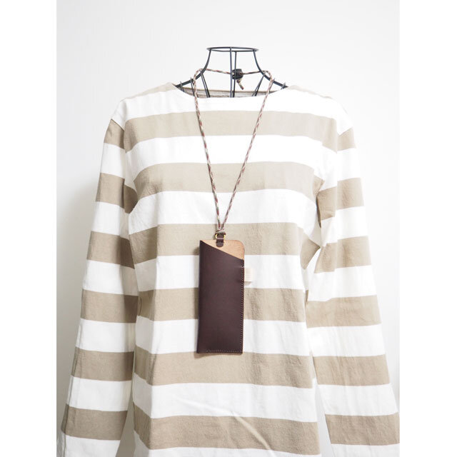 めがね入れ ダークブラウン パラコード紐 本革 かばんの中の整理やキャンプにも