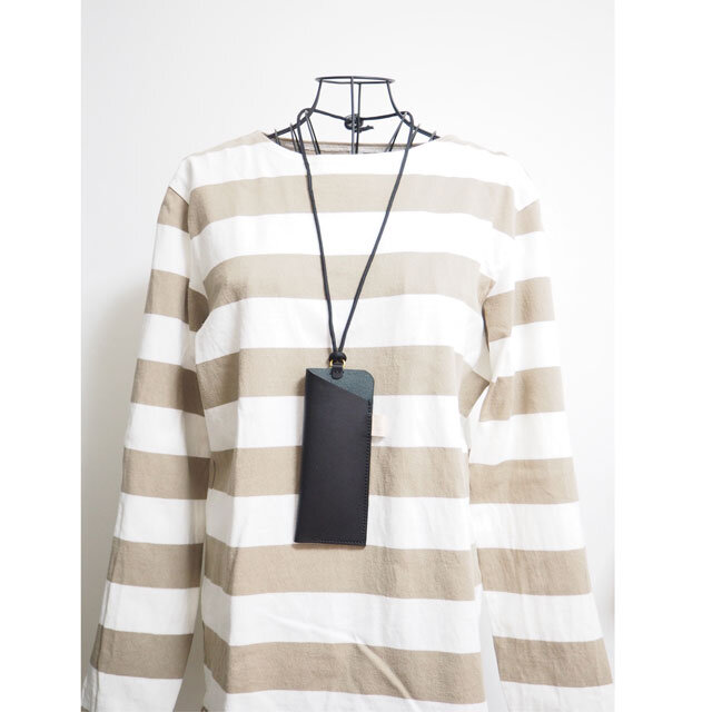 めがね入れ ブラック パラコード紐 牛革 かばんの中の整理やキャンプにも