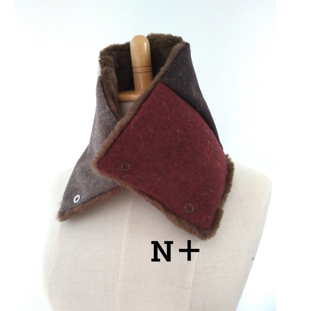 4colorラビットファーネックウォーマー　21-18