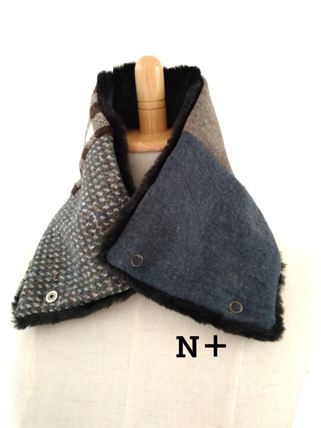 4colorラビットファーネックウォーマー　21-19