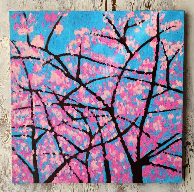 原画「桜」S8・油彩 | iichi 日々の暮らしを心地よくする 