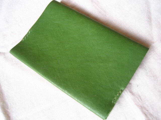 【M様オーダー品】抹茶色のブックカバーの画像1枚目