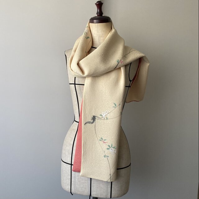 着物ストール　クリームイエロー