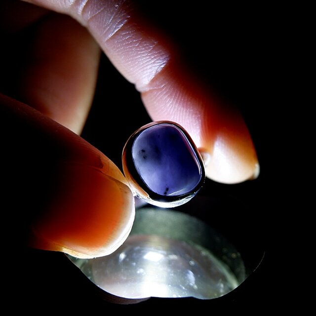 No.0855 硬玉翡翠の指輪 ◆ 糸魚川 青海産 ラベンダー ◆ 天然石