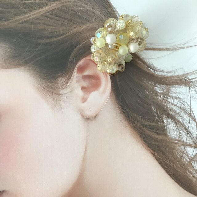 KetC ロサ ヘアコームビジューアクセサリー コーム 髪飾り 結婚式 ヘアアクセサリー 花 植物 ビジュー