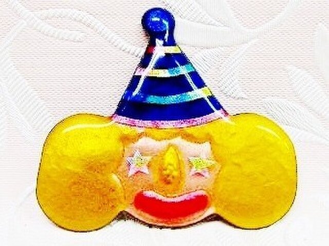 金色のピエロ(七宝ブローチ)・IBー173の画像1枚目