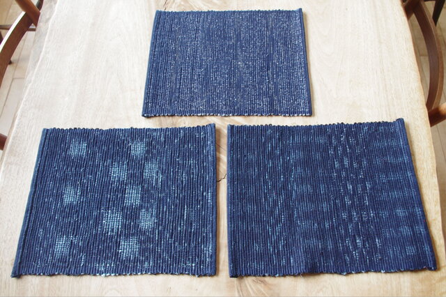 藍染手織ランチョンマット - カーペット