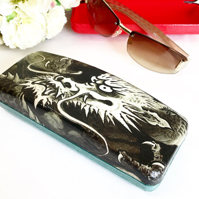 一閑張り『浮世絵　龍』メガネやペン、アクセ入れに♪