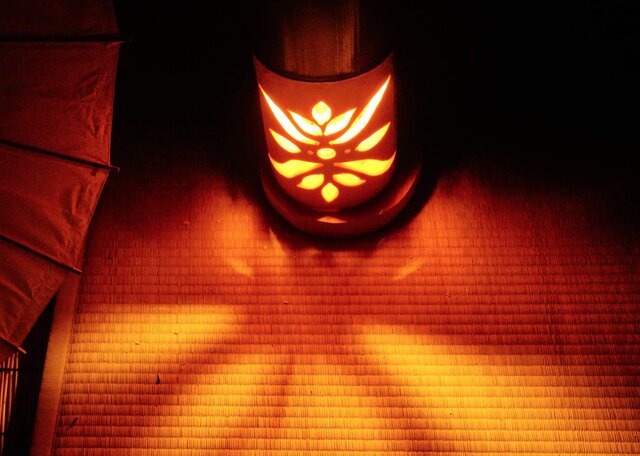 竹ランプ 　〜〜蓮の影〜〜 竹ランプ 〜〜蓮の影〜〜 彩シリーズ 幻想の灯り | iichi 日々の