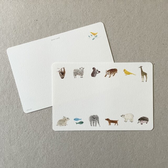 動物のポストカード 5枚組 | iichi 日々の暮らしを心地よくする