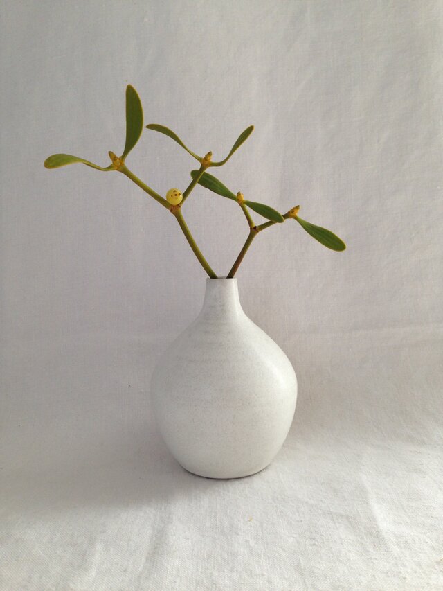 一輪挿し(白マット)B