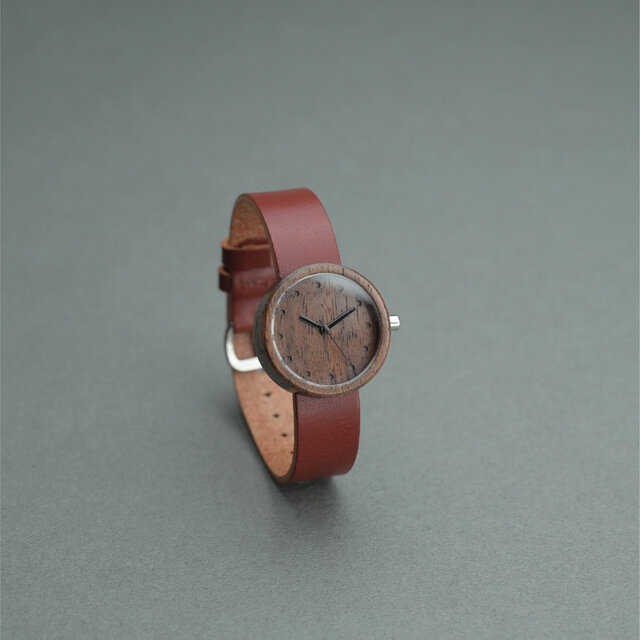 [ RED ] Walnut (size S) × Organic Sweden Leatherの画像1枚目