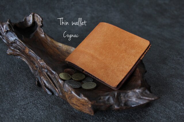 Integral 二つ折り財布 プエブロレザー　コニャック Integral 二つ折り財布 プエブロレザー｜SEASAR Products | あいうえお