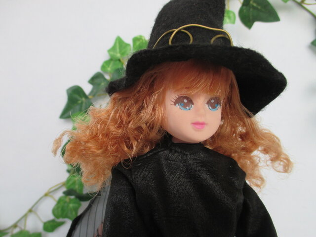 A 人形付 かわいい 魔女人形さん 大人も楽しい着せ替え人形 29cm 小物