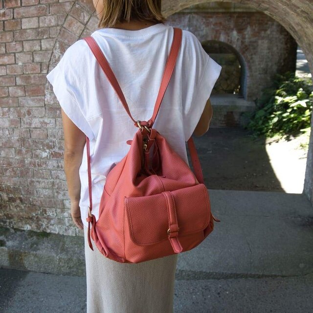 2way リュックトート レッド | iichi 日々の暮らしを心地よくする