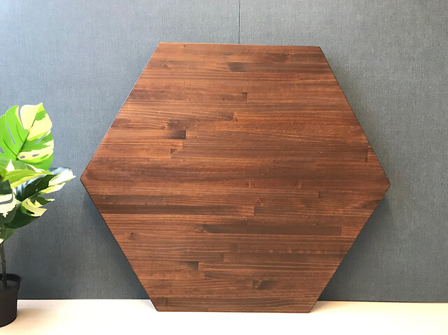 【送料無料】 ローテーブル 6角 90cm パイン オーク ねじ込み脚 送料無料】 ローテーブル 6角 90cm パイン こげ茶 ねじ込み脚