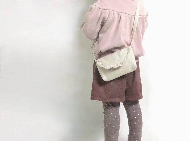 赤ちゃんアイス ショルダーバッグ フリル ショルダー ポシェットバッグ アイスグレー Kids | iichi