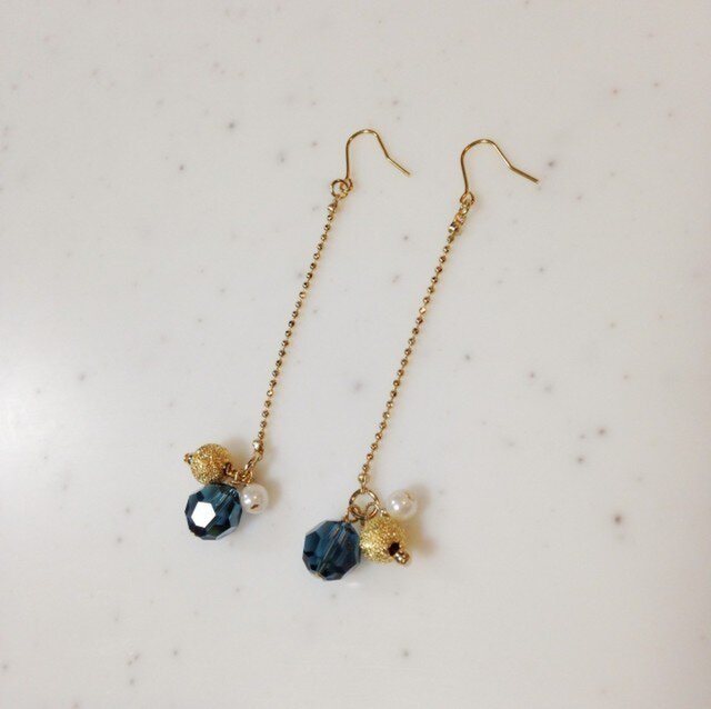 夜空*ロングピアス*イヤリング#26の画像1枚目