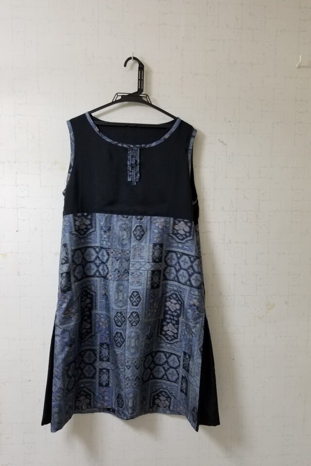 Sale  大島紬リメイクワンピース