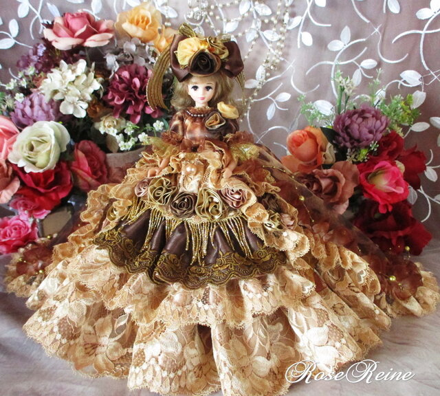 春祭セール！マリーアントワネット王妃 エメラルドの豪華ロングトレーンドールドレス it-623193304d390-1200.jpg