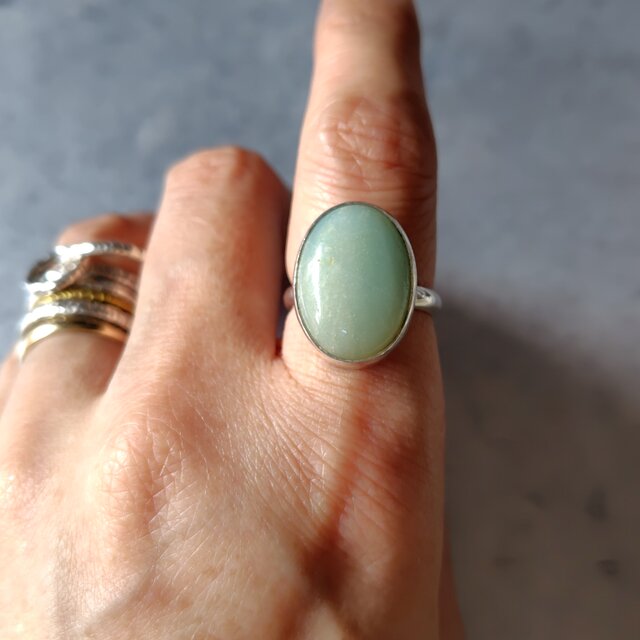 ◇sale◇アマゾナイトシルバーリング#12.5 | iichi 日々の暮らし
