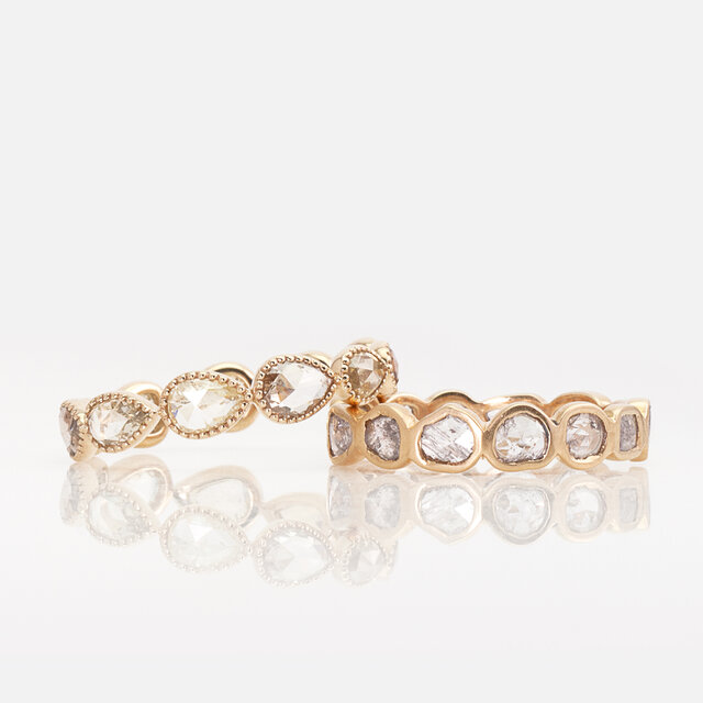 Slice diamond full eternity ring｜スライスダイヤモンド18金フル