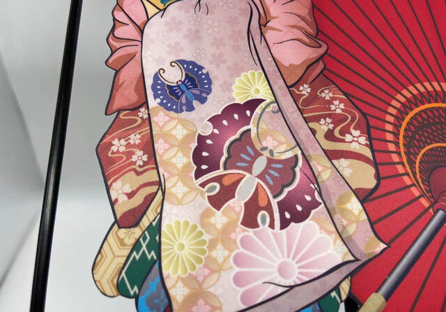 日本画オリジナルステッカー 花魁 Sサイズ UV耐水 輪郭カット済み iichi  日々の暮らしを心地よくするハンドメイドやアンティークのマーケットプレイス