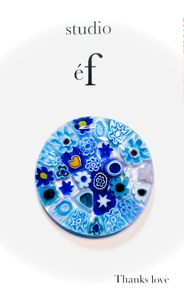 ガラス　ゴルフマーカー⛳️ガラスミルフィオリ：磁石付き