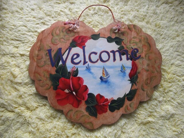 ハイビスカスのwelcomeボードの画像1枚目