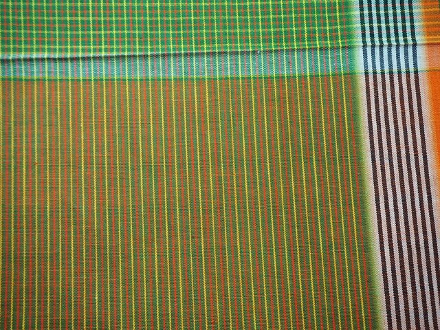 昭和レトロ 古布 布団皮 格子柄（チェック）昔もんぺ ゆったり 古布 木綿 端切れ 布団皮 解き 格子模様 4枚セット リメイク素材