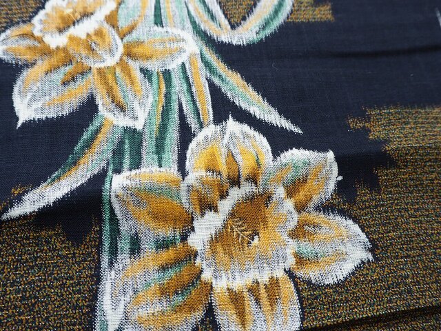 0111 古布・古裂 未使用 昭和レトロ 木綿布団布 100cm単位カット