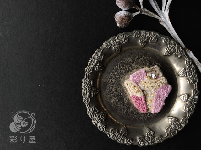 ブローチ【薔薇】ピンクの画像1枚目